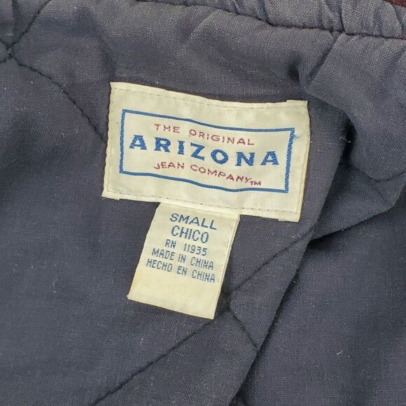 Vintage ARIZONA JEAN COMPANY Jacket Mens Small Red Leather Wool Varsity Quilted - Picture 6 of 9